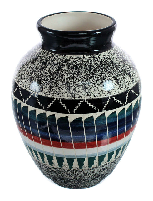 Native American Pottery Hand Crafted Navajo Pot By Agnes Woods JX127345